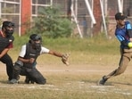 Players in action during the tournament at PAU in Ludhiana on Saturday. (Manish/HT) Players in action during the tournament at PAU in Ludhiana on Saturday. (Manish/HT)