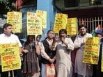 Political activists at a march over SIR in Kolkata. (ANI)