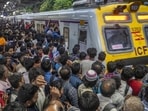 The overnight block, planned from 11:45pm on Saturday to 11:45am on Sunday, was to facilitate the Mumbai Rail Vikas Corporation’s (MRVC) work on the upcoming suburban corridor connecting Panvel and Karjat. (Photo by Satish Bate/ Hindustan Times) (Hindustan Times)