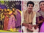 Shreyanka Patil, Jemimah Rodrigues, Arundhati Reddy, Yastika Bhatia, and Radha Yadav perform at Smriti Mandhana's mehndi ceremony. Shreyanka Patil, Jemimah Rodrigues, Arundhati Reddy, Yastika Bhatia, and Radha Yadav perform at Smriti Mandhana's mehndi ceremony.