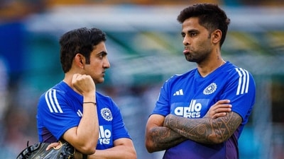 Gautam Gambhir speaks with Suryakumar Yadav before the T20 match between Australia and India at The Gabba. (AFP) Gautam Gambhir speaks with Suryakumar Yadav before the T20 match between Australia and India at The Gabba. (AFP)