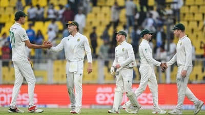 The tourists, who won the toss and elected to bat on Saturday, are in hunt for their first series victory in India in 25 years after they won the opener of the two-match series. (AFP) The tourists, who won the toss and elected to bat on Saturday, are in hunt for their first series victory in India in 25 years after they won the opener of the two-match series. (AFP)