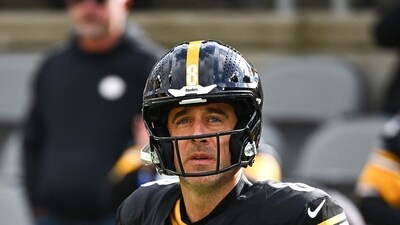 Aaron Rodgers' status for the upcoming game remains uncertain after a wrist injury. (Photo by Justin Berl / GETTY IMAGES NORTH AMERICA / Getty Images via AFP) (Getty Images via AFP) Aaron Rodgers' status for the upcoming game remains uncertain after a wrist injury. (Photo by Justin Berl / GETTY IMAGES NORTH AMERICA / Getty Images via AFP) (Getty Images via AFP)