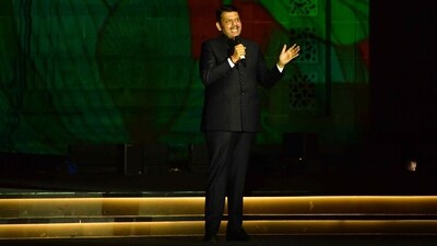 Maharashtra chief minister Devendra Fadnavis at the 26/11 event at the Gateway of India, in Mumbai, India, on Saturday. (Bhushan Koyande/HT Photo)