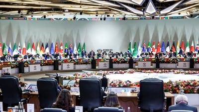 G20 leaders in South Africa emphasized multilateralism amid a shifting global order, despite the absence of US representatives. (via REUTERS)