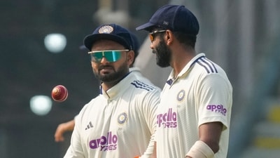 India's captain Rishabh Pant with Jasprit Bumrah during the day two of the second Test cricket match of a series between India and South Africa (PTI) India's captain Rishabh Pant with Jasprit Bumrah during the day two of the second Test cricket match of a series between India and South Africa (PTI)