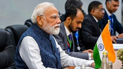 Prime Minister Narendra Modi during a bilateral meeting with South African President Cyril Ramaphosa, in Johannesburg, South Africa. (PTI) Prime Minister Narendra Modi during a bilateral meeting with South African President Cyril Ramaphosa, in Johannesburg, South Africa. (PTI)