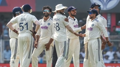 Left-arm spinner Ravindra Jadeja ended a 88-run seventh-wicket stand after a wicketless first session when Kyle Verreynne was stumped for 45 by captain Rishabh Pant. (PTI) Left-arm spinner Ravindra Jadeja ended a 88-run seventh-wicket stand after a wicketless first session when Kyle Verreynne was stumped for 45 by captain Rishabh Pant. (PTI)