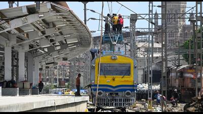 Platform extension work was undertaken at the CSMT during a 63-hour mega block in May 2024 (HT Photo)