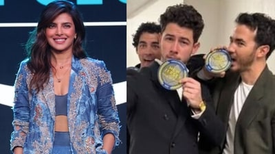 Priyanka Chopra congratulates Nick Jonas, Kevin Jonas and Joe Jonas for their New Jersey Walk of Fame honour. Priyanka Chopra congratulates Nick Jonas, Kevin Jonas and Joe Jonas for their New Jersey Walk of Fame honour.