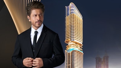 Bollywood star Shah Rukh Khan and Danube Group founder and chairman Rizwan Sajan at the launch of the 'Shahrukhz by Danube' commercial tower. (X/danubeprop) Bollywood star Shah Rukh Khan and Danube Group founder and chairman Rizwan Sajan at the launch of the 'Shahrukhz by Danube' commercial tower. (X/danubeprop)