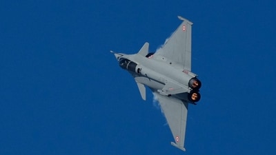Indian Air Force aircraft Rafale performs during 93rd Indian Airforce Day celebration in Guwahati on Nov. 9, 2025. (AP) Indian Air Force aircraft Rafale performs during 93rd Indian Airforce Day celebration in Guwahati on Nov. 9, 2025. (AP)