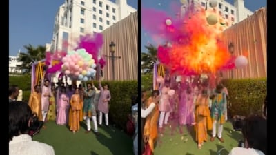 Despite the shock, the couple continued with the celebrations. (Instagram/@kushgotalovetan) Despite the shock, the couple continued with the celebrations. (Instagram/@kushgotalovetan)