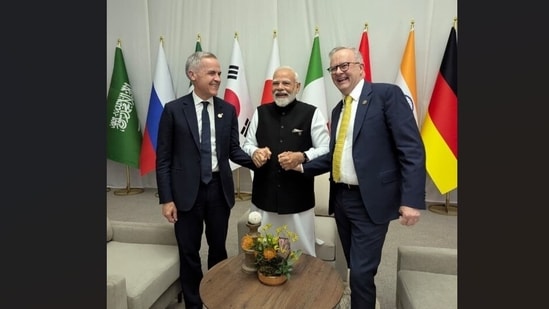 The partnership between the three countries will boost cooperation in key areas including emerging technologies, clean energy and building resilient supply chains, Modi said after the meeting. (X/@narendramodi)