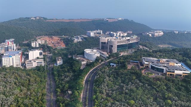 Rushikonda and Madhurawada — once sleepy suburbs — are today dotted with glass-fronted IT campuses perched on scenic heights. (R Narendra/HT Photo)