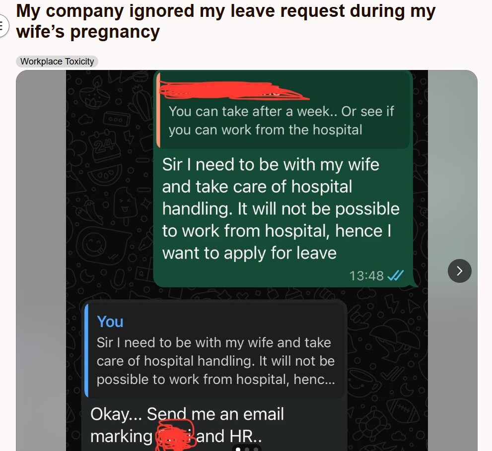 Screengrab of the Reddit post. (Reddit) Screengrab of the Reddit post. (Reddit)