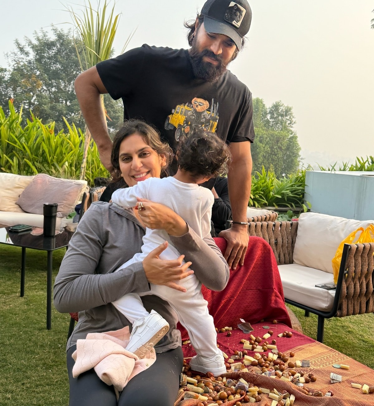 Upasana Konidela with her husband Ram Charan and their daughter (Instagram) Upasana Konidela with her husband Ram Charan and their daughter (Instagram)