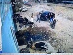 CCTV grab of the attack. (HT) CCTV grab of the attack. (HT)