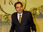 Actor Dharmendra during the wedding reception of Ira Khan, daughter of actor Aamir Khan, and Nupur Shikhare, in Mumbai. Actor Dharmendra during the wedding reception of Ira Khan, daughter of actor Aamir Khan, and Nupur Shikhare, in Mumbai.