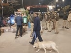 Security was beefed up in Lucknow following the recovery of a handwritten bomb threat letter on Monday (HT Photo) Security was beefed up in Lucknow following the recovery of a handwritten bomb threat letter on Monday (HT Photo)