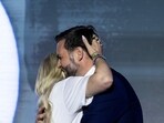 Erika Kirk, JD Vance hug at TPUSA Ole Miss event. Erika Kirk, JD Vance hug at TPUSA Ole Miss event.