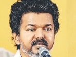 Vijay addressed people and party workers inside at a private college, which was restricted to about 1,500 people who were given passes. (TVK)