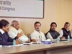 Congress President Mallikarjun Kharge and Leader of Opposition in the Lok Sabha Rahul Gandhi during a meeting with senior Congress leaders in New Delhi. Congress President Mallikarjun Kharge and Leader of Opposition in the Lok Sabha Rahul Gandhi during a meeting with senior Congress leaders in New Delhi.