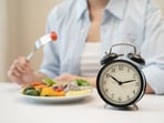 Fitness coach delays his breakfast, following intermittent fasting. Fitness coach delays his breakfast, following intermittent fasting.