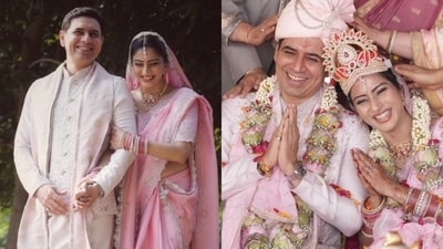 Ashlesha Savant and Sandeep Baswana shared their dreamy wedding pics on social media.