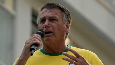 Brazil's former President Jair Bolsonaro speaks to supporters during an Independence day rally in Sao Paulo, Brazil on September 7, 2024. (AFP) Brazil's former President Jair Bolsonaro speaks to supporters during an Independence day rally in Sao Paulo, Brazil on September 7, 2024. (AFP)