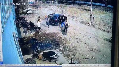 CCTV grab of the attack. (HT) CCTV grab of the attack. (HT)
