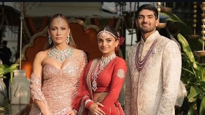 Jennifer Lopez attended the wedding of Netra Mantena and Vamsi Gadiraju. Jennifer Lopez attended the wedding of Netra Mantena and Vamsi Gadiraju.