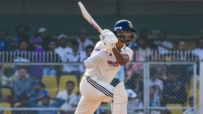 Washington Sundar’s fighting 48, part of a resilient 72-run partnership with Kuldeep Yadav, showed the pitch was hardly unplayable, but India’s top-order failure left the hosts in trouble. (PTI) Washington Sundar’s fighting 48, part of a resilient 72-run partnership with Kuldeep Yadav, showed the pitch was hardly unplayable, but India’s top-order failure left the hosts in trouble. (PTI)