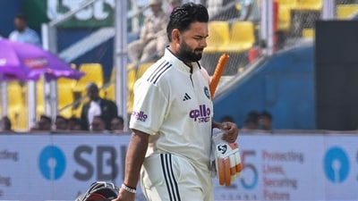 Rishabh Pant was dismissed for just 7 in the first innings of Guwahati Test. (PTI) Rishabh Pant was dismissed for just 7 in the first innings of Guwahati Test. (PTI)