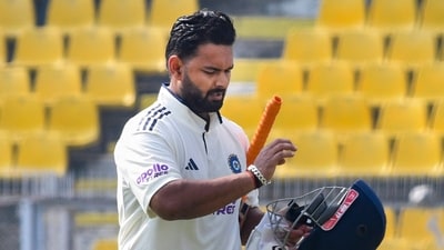 Rishabh Pant walks after his dismissal during day three of the second Test match between India and South Africa. (PTI) Rishabh Pant walks after his dismissal during day three of the second Test match between India and South Africa. (PTI)