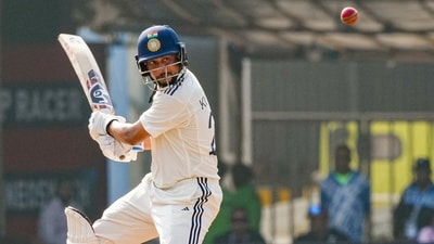 Kuldeep Yadav, batting at No. 9, defied the South African attack with remarkable grit, consuming 134 balls — more than any other Indian batter — for his hard-earned 19. (PTI) Kuldeep Yadav, batting at No. 9, defied the South African attack with remarkable grit, consuming 134 balls — more than any other Indian batter — for his hard-earned 19. (PTI)