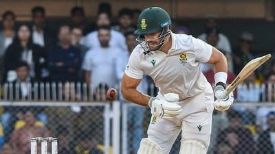 South Africa’s formidable first-innings total of 489 has put them firmly on top, as they head into the final two days with a commanding 314-run lead. (PTI) South Africa’s formidable first-innings total of 489 has put them firmly on top, as they head into the final two days with a commanding 314-run lead. (PTI)