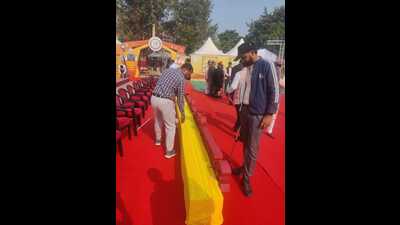 Security checks underway ahead of the PM’s visit to Kurukshetra. (HT) Security checks underway ahead of the PM’s visit to Kurukshetra. (HT)