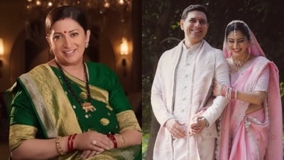 Smriti Irani showers love as Ashlesha Savant and Sandeep Baswana get married, Smriti Irani showers love as Ashlesha Savant and Sandeep Baswana get married,