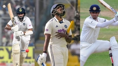 Cheteshwar Pujara, B Sai Sudharsan and Rahul Dravid (PTI, x images) Cheteshwar Pujara, B Sai Sudharsan and Rahul Dravid (PTI, x images)