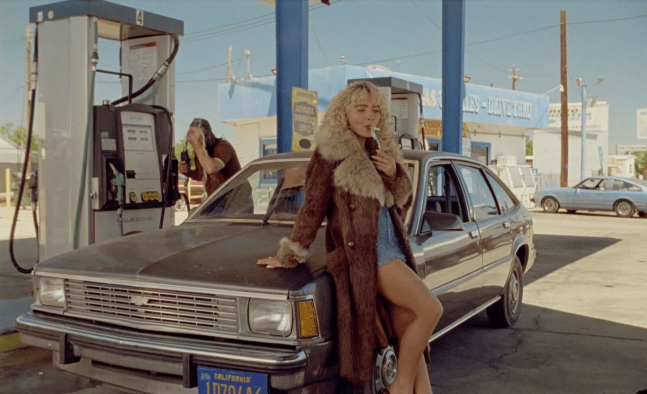 A still of Sabrina Carpenter smoking a cigarette in her ‘Manchild’ music video. A still of Sabrina Carpenter smoking a cigarette in her ‘Manchild’ music video.
