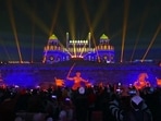 Gram it: Here's a glimpse of the light and laser show that is being organised at the Red Fort, as part of the ongoing Kirtan Darbar (November 19 to 25). The event, organised by the Delhi government, commemorates the 350th martyrdom anniversary of Guru Tegh Bahadur ji. The venue is accessible from gate number one of Red Fort metro station, and the laser show is planned between 8pm and 9pm today.(Photo: ANI)