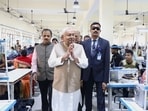 Bihar chief minister Nitish Kumar inspects an industrial unit a day before the first meeting of his new cabinet. (@NitishKumar/X)