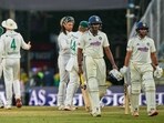At the close of play, Sai Sudharsan (2* off 25) and nightwatchman Kuldeep Yadav (4* off 22) held on, with India still needing 522 runs to pull off a miracle and square the two-Test series.(AP)