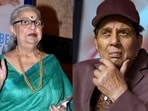 Honey Irani and Dharmendra Honey Irani and Dharmendra
