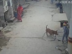 A video of the incident shows the boy standing on the street when the dog charges at him, pins him to the ground and bites him repeatedly. 