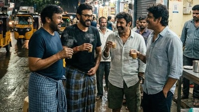 <p>ఈ చిత్రాలలో చిరంజీవి, వెంకటేష్, బాలకృష్ణ, నాగార్జున కూడా నవ్వుతూ కనిపిస్తున్నారు. వీటిని ఒక ఏఐ ఆర్టిస్ట్ ఊహించి సృష్టించాడు.</p> (Instagram: SuryaTeja Kandukuri/thebackpackerboy)