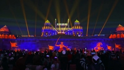 Gram it: Here's a glimpse of the light and laser show that is being organised at the Red Fort, as part of the ongoing Kirtan Darbar (November 19 to 25). The event, organised by the Delhi government, commemorates the 350th martyrdom anniversary of Guru Tegh Bahadur ji. The venue is accessible from gate number one of Red Fort metro station, and the laser show is planned between 8pm and 9pm today. (Photo: ANI)