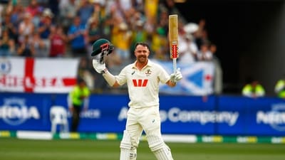 Travis Head celebrates his century on day two of the first Ashes cricket test match between Australia and England. (AP) Travis Head celebrates his century on day two of the first Ashes cricket test match between Australia and England. (AP)