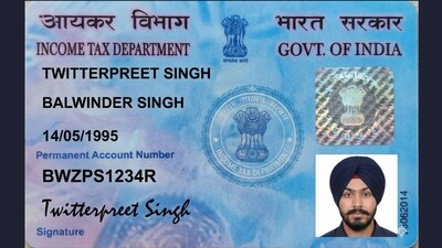 A PAN card generated by a Bengaluru techie using Google Gemini. (X/@HarveenChadha)